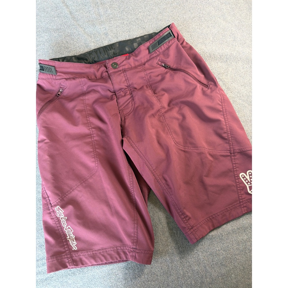 Troy Lee Designs Skyline Shorts Men 36 Burgundy Mountain Bike MTB Cycling